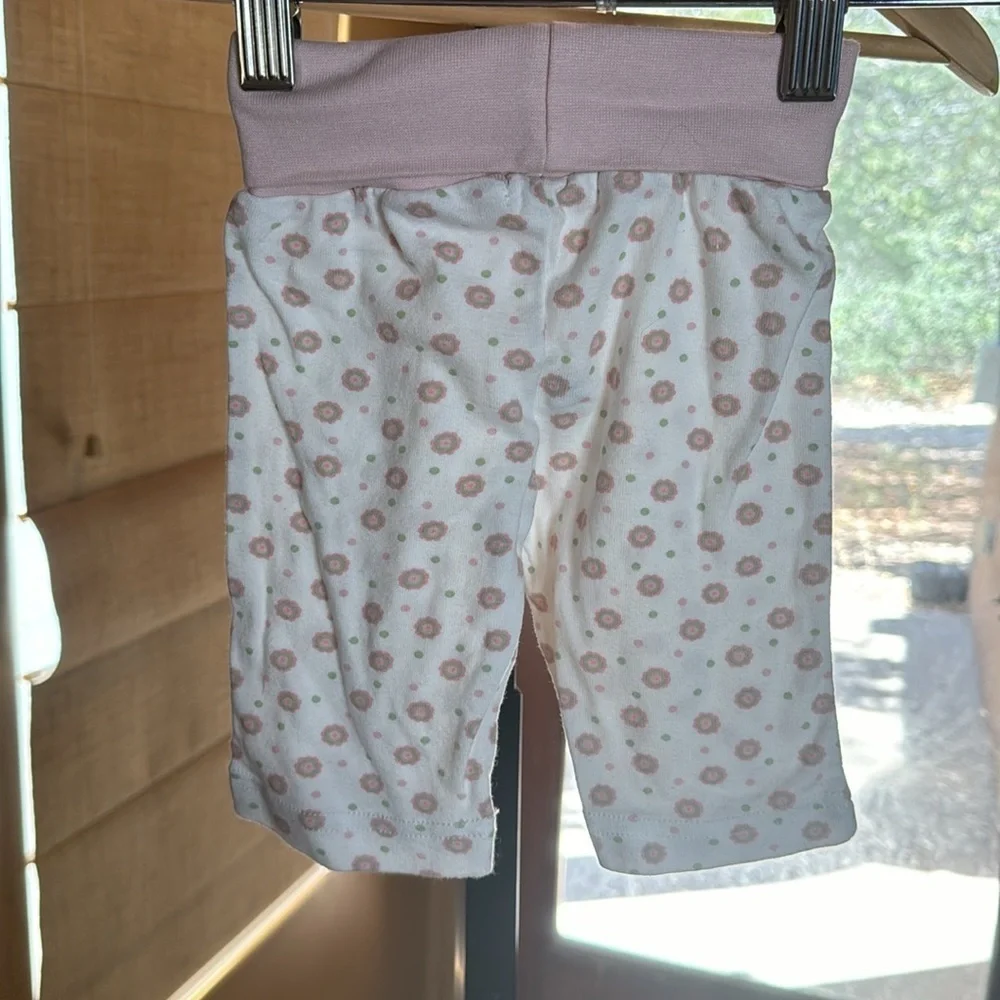 Under the Nile 100% Organic Cotton Kimono Side Snap Top & Pant Set Sz 0-3 Mths